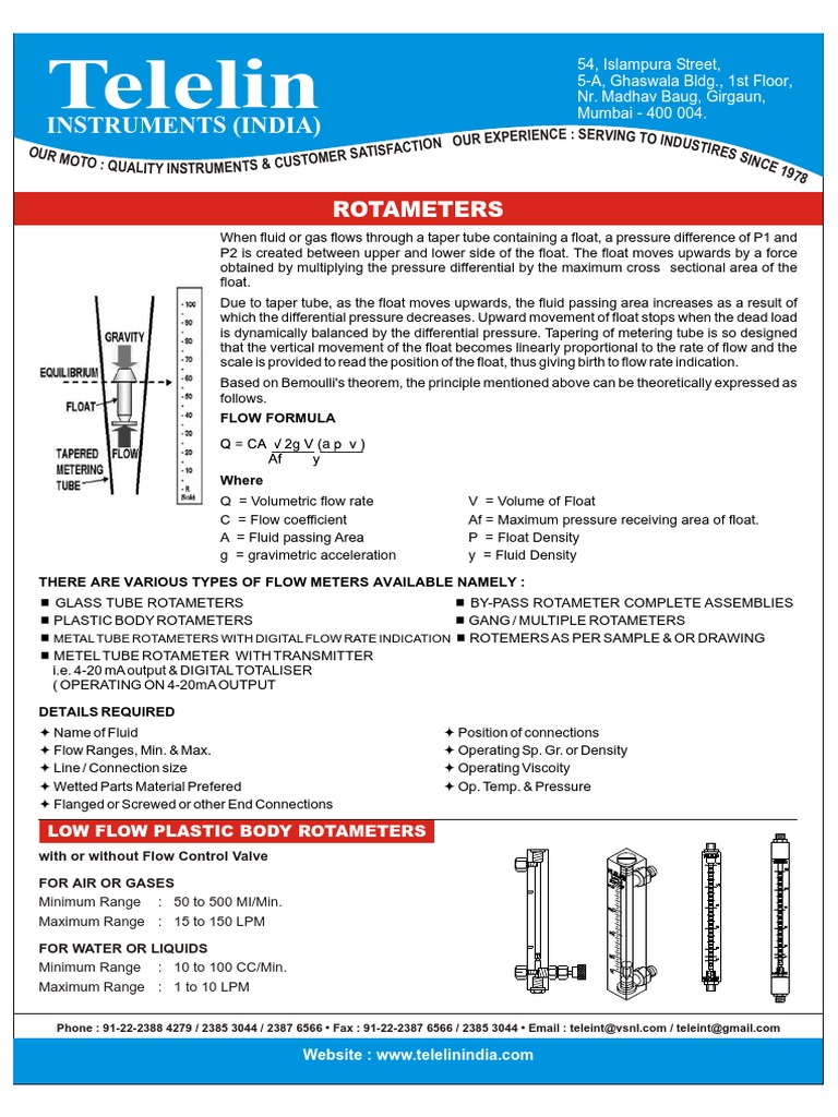 Understanding Rotameters An InDepth Look at Various Types of Flow