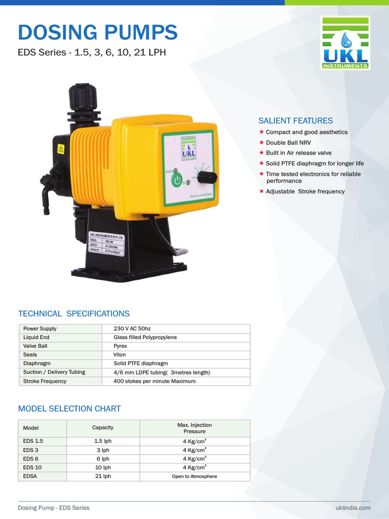 Dosing Pump PDF Pump Valve