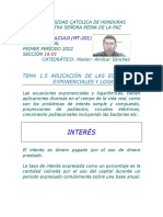 1.5 Aplicación de Las Ecuaciones Exponenciales y Logaritmicas