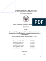 Evaluación clima organizacional ISSS Ilopango