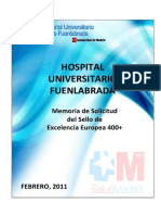 Hospital Universitario Fuenlabrada: Memoria de Solicitud Del Sello de Excelencia Europea 400+