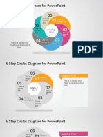 6 Step Circles Diagram For Powerpoint: Sample Text