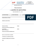 Formulaire EDST-INS-TH-2 - Sujet