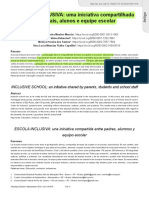 Artigo - ESCOLA INCLUSIVA Uma Iniciativa Compartilhada Entre Pais Alunos e Equipe Escolar