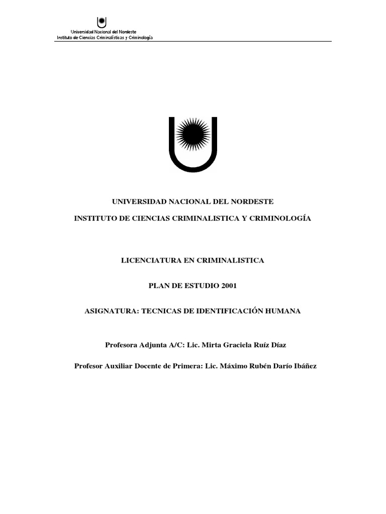Técnicas de Identificación Humana | PDF | Prueba (evaluación) | Huella ...