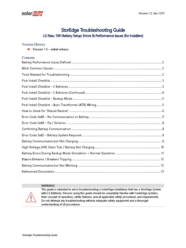 Troubleshooting SolarEdge 3x6B Error Code | PDF | Power Inverter ...
