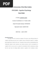 Case Study Cognitive Psychology