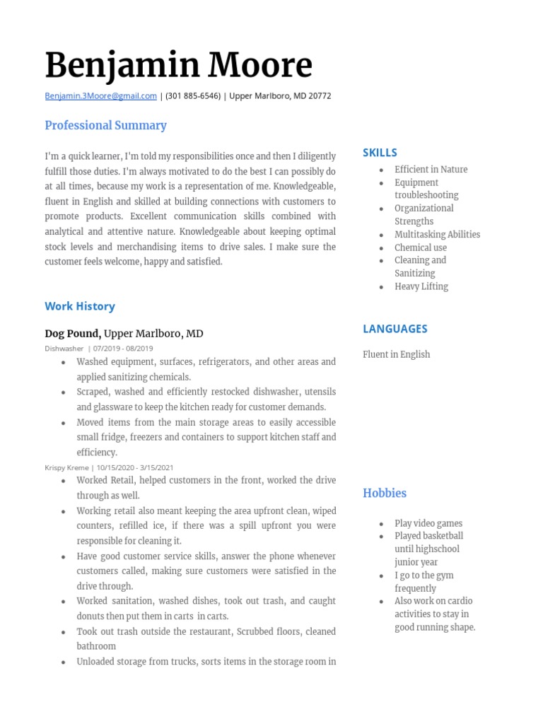 Benjamin Moore Professional Summary PDF Dishwasher Home