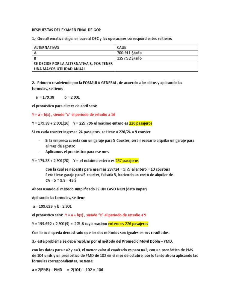 Respuestas del examen final de gop pdf