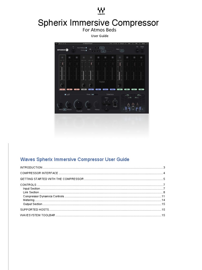 Spherix Immersive Compressor | PDF | Recording | Computer Engineering