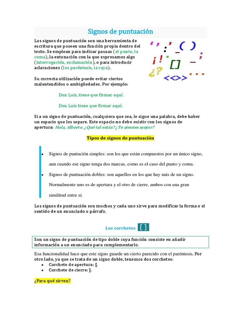 Funciones de los signos de puntuación | PDF | Coma | Puntuación