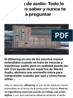 Dithering de Audio: Todo Lo Que Debes Saber y No Te Atreves A Preguntar