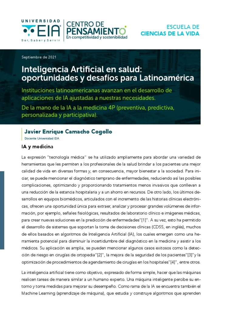 Inteligencia Artificial en Salud 2 | PDF | Inteligencia artificial ...