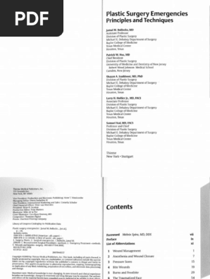 健康・医学 Plastic Surgery Emergencies Plastic Surgery Emergencies: Principles and Techniques