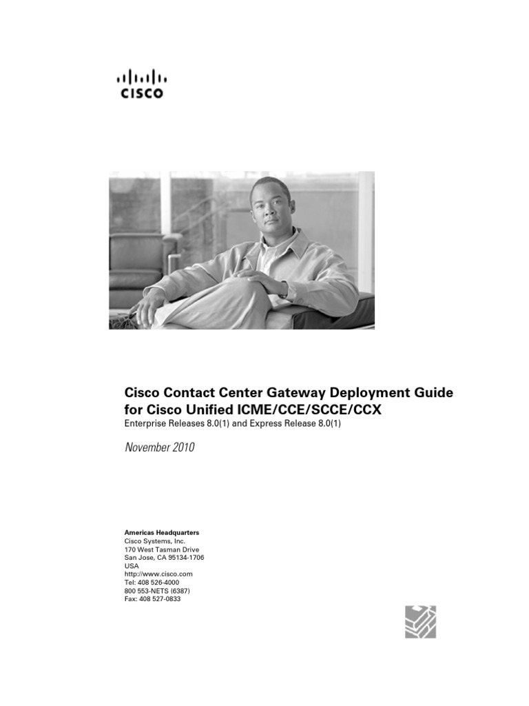 Cisco Contact Center Gateway Guide For Cisco Unified Icme Cce Scce CCX