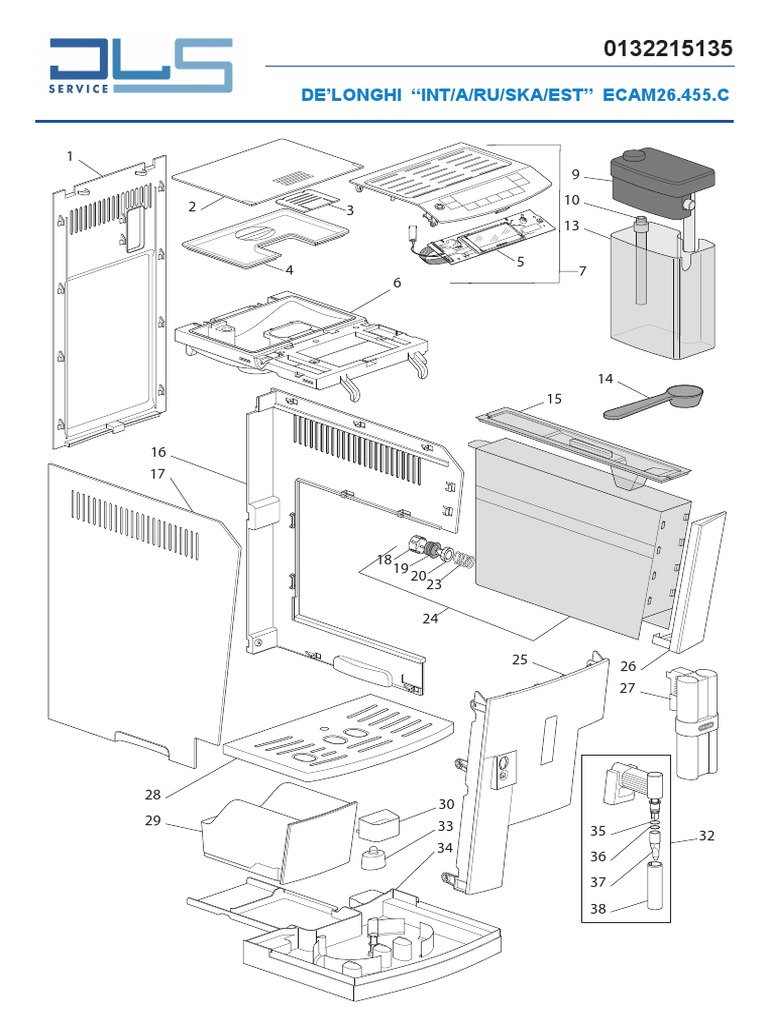 Delonghi Coffee Machine Container Drawer – Replacement Part For Primadonna S ECAM26, ECAM28 Models, Portable Design