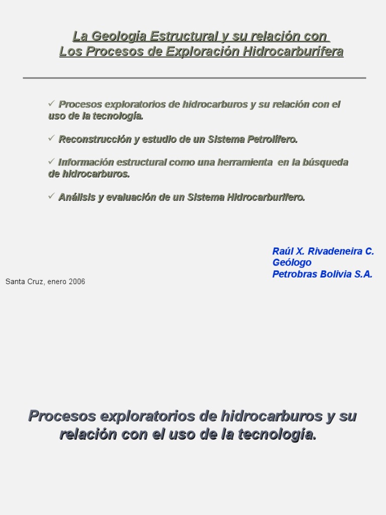 La Geología Estructural y su importancia en la exploración de ...