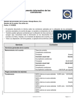 Documento Informativo Comisiones Cuenta Online Sin Unicaja Banco