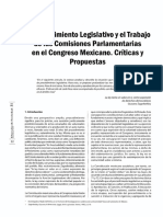 El Procedimiento Legislativo El Trabajo de Las Comisiones Parlamentarias en El Congreso Mexicano. Críticas Propuestas