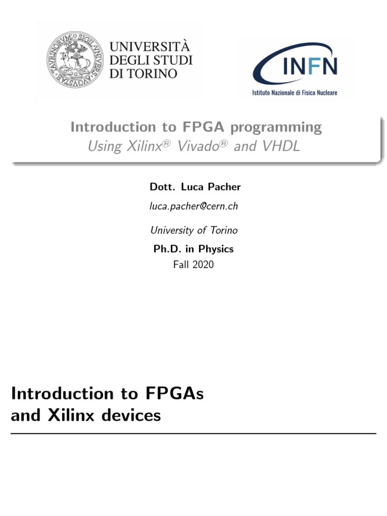 Introduction To FPGA Programming | PDF | Field Programmable Gate Array ...