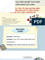 Nhóm 13- Tìm Hiểu Các Yếu Tố Ảnh Hưởng Đến Chất Lượng Bao Bì Và Tiêu Chí Vệ Sinh Vật Liệu Làm Bao Bì.