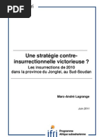 Une stratégie contre-insurrectionnelle victorieuse ? Les insurrections de 2010 dans la province du Jonglei, au Sud-Soudan