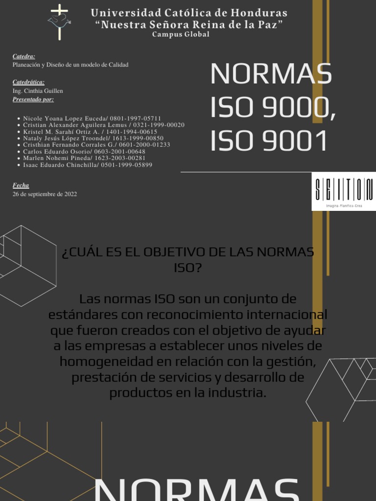 Objetivos de las Normas ISO 9000 | PDF | Gestión de la calidad ...