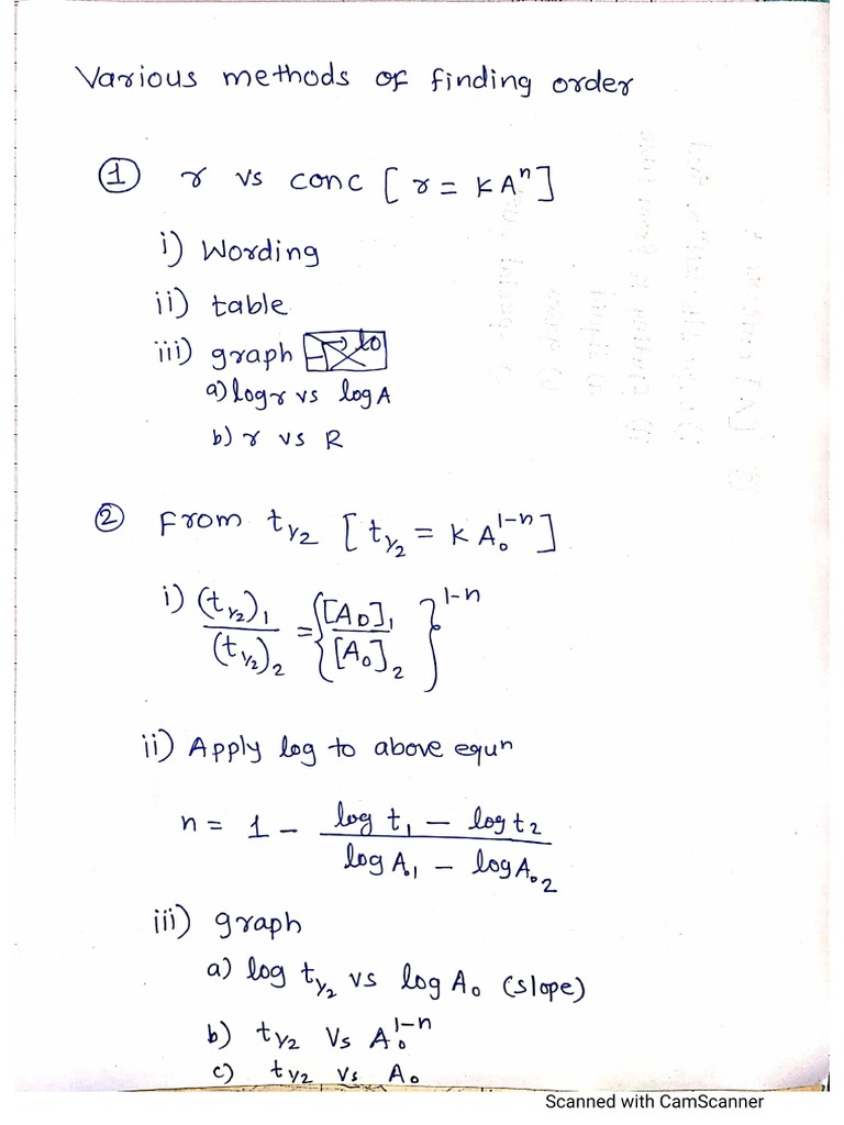 Chemical Kinetics Problems 2 | PDF