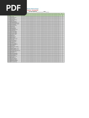 Attendance register 