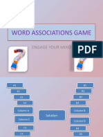 Word Associations Game 1 Games Icebreakers Warmers Coolers - 31991