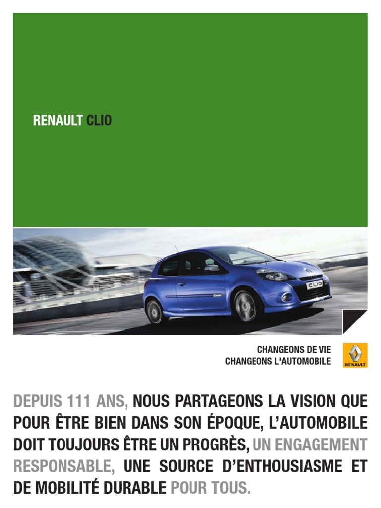 Revue Technique Clio 3 Phase 1 Pdf Gratuit Clio 3 | PDF | Renault | Voitures