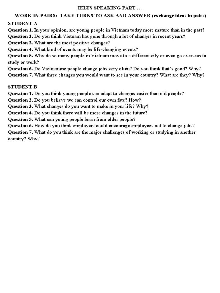 Ielts Speaking ... | PDF