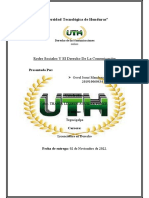 Universidad Tecnológica de Honduras": Redes Sociales Y El Derecho de La Comunicación