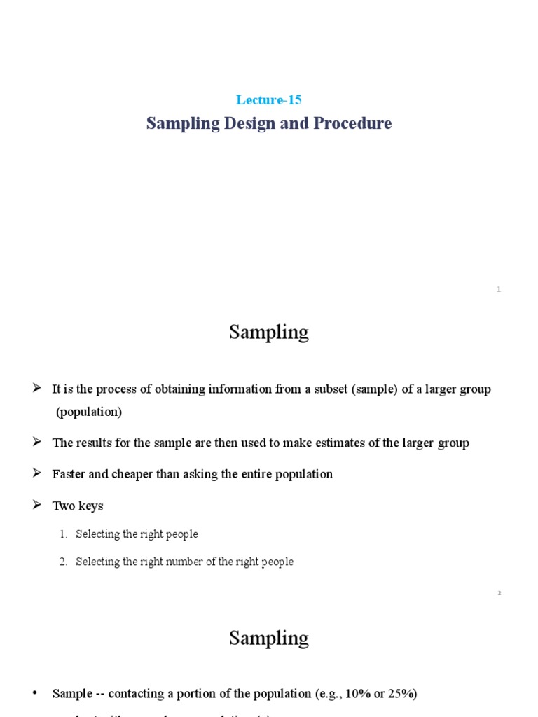 12 Sample Design & Non Probability Sampling Techniques | PDF | Sampling ...