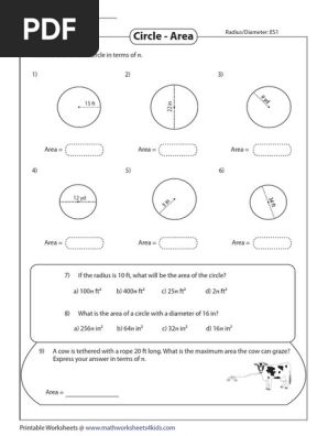 Circles-area-mixed-easy-1