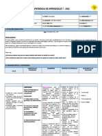 Experiencia de Aprendizaje 7 3er Año