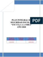 PLAN INTEGRAL DE SEGURIDAD ESCOLAR 2020 Mapa 2022