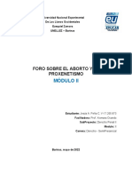 Foro Del Modulo Ii Sobre El Aborto y El Proxenetismo