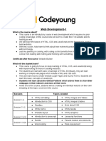 WebD Level-1 (24 Sessions) - One Pager