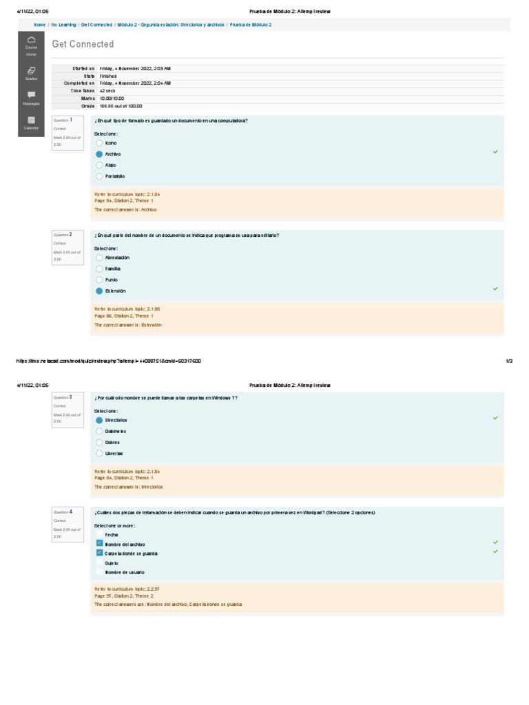 Prueba De Módulo 2 Attempt Review Pdf Archivo De Computadora