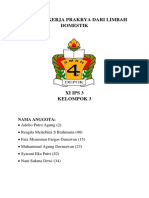 Laporan Kerja Prakarya Dari Limbah Domestik Kelompok 3 - Xi Ips 3