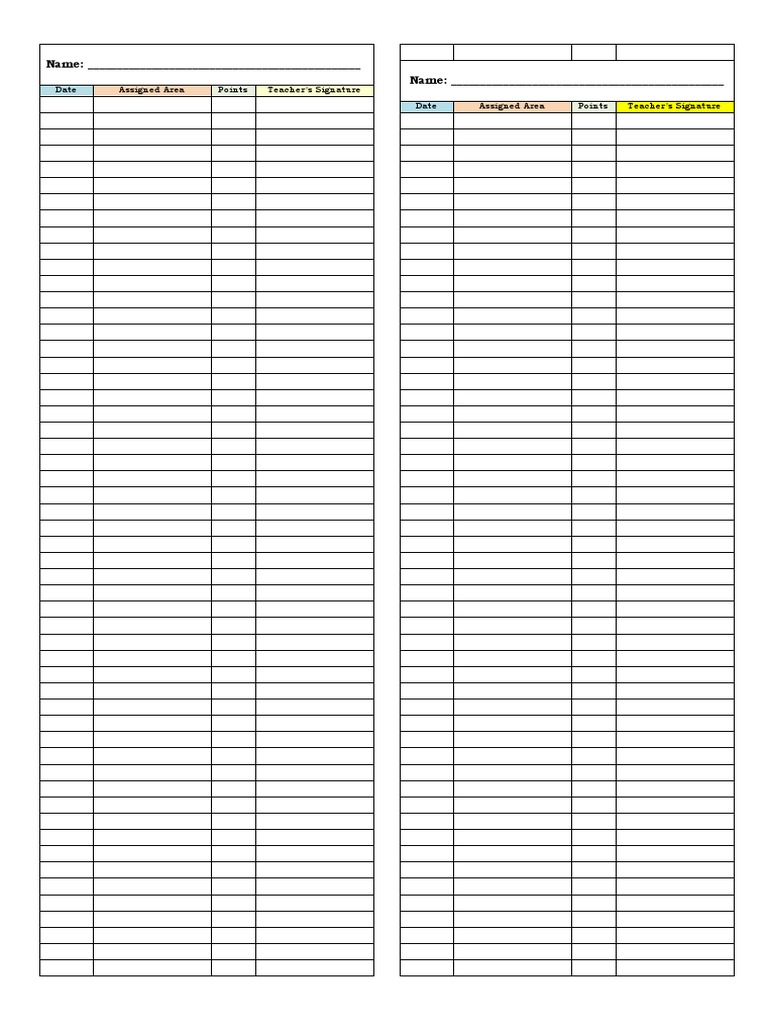 Cleeaners Scoresheet | PDF