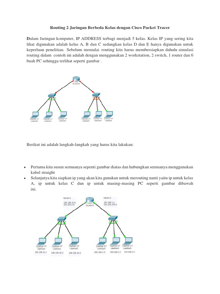 Konfigurasi Routing 2 Router Cisco | PDF | Komputer