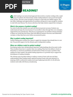 Guided Reading Program Overview