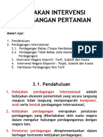 Kuliah Ke 9 Kebijakan Intervensi Sektor Pertanian (Pendekatan S & D)