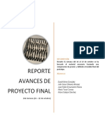 Reporte de Avances Del Proyecto