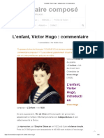 L'enfant, Victor Hugo - Analyse Pour Un Commentaire