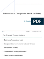 Introduction to Occupational Health and Safety