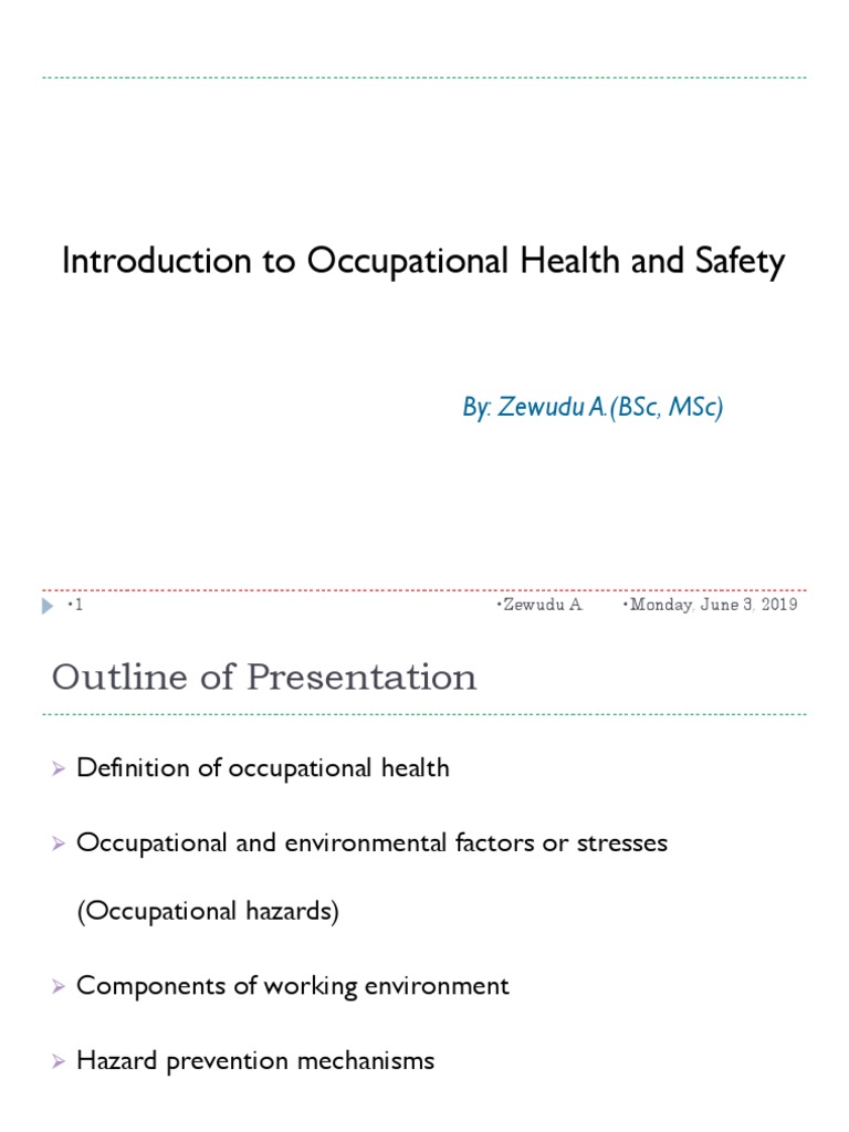 Occupational Health and Safety Overview | PDF | Occupational Safety And ...
