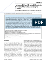 2014 The Relationship Between BMI and Glycated Albumin To Glycated Hemoglobin GA A1c Ratio According To Glucose Tolerance Status